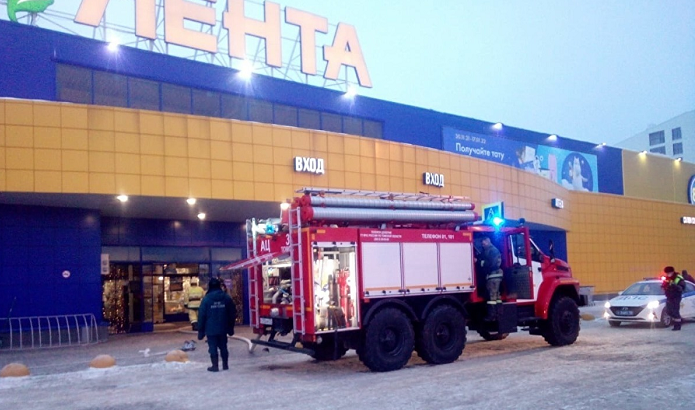 В Томске произошел второй за неделю пожар в «Ленте»