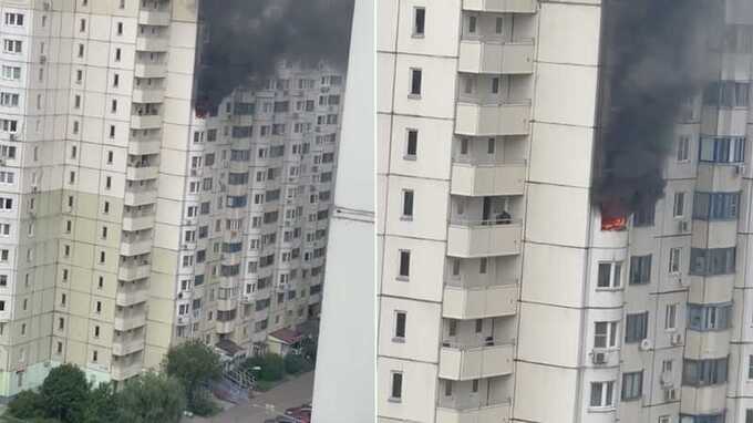 Обнародовано видео из квартиры в подмосковном Красногорске, в которой произошёл пожар из-за взорвавшегося дезодоранта