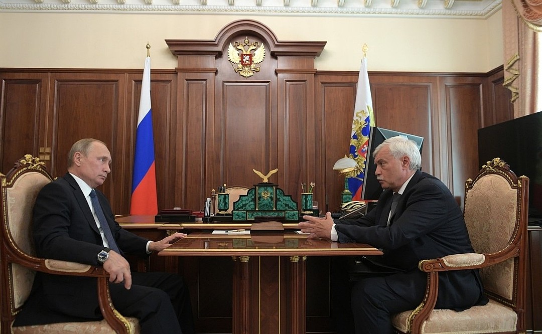 Президент России Владимир Путин во время рабочей поездки в Северную столицу встретился с Георгием Полтавченко. ФОТО: Kremlin.ru qzeiqxkiqqhirtglv